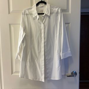 Chicos, white button-down blouse, size 2